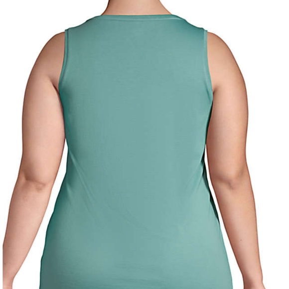 Womens Supima Cotton Scoop Neck Tank Top - Picture 2 of 8